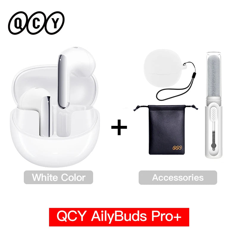 QCY HT10 AilyBuds Pro+ ANC Wireless Earphone Hi-Res Audio with LDAC Bluetooth 5.3 Earbuds 6 Mic AI HD Call Multipoint Connection