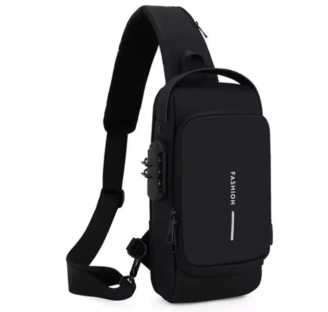 Men's Shoulder Bag Multifunction Anti Theft USB Messenger Pack Man Crossbody Cross Body Travel Sling Chest Bags Pack