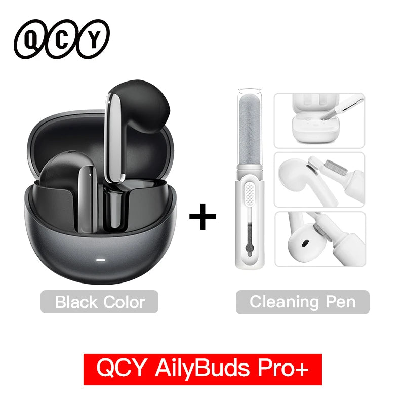 QCY HT10 AilyBuds Pro+ ANC Wireless Earphone Hi-Res Audio with LDAC Bluetooth 5.3 Earbuds 6 Mic AI HD Call Multipoint Connection