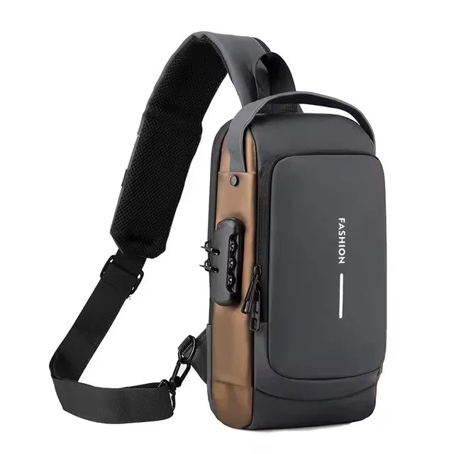 Men's Shoulder Bag Multifunction Anti Theft USB Messenger Pack Man Crossbody Cross Body Travel Sling Chest Bags Pack