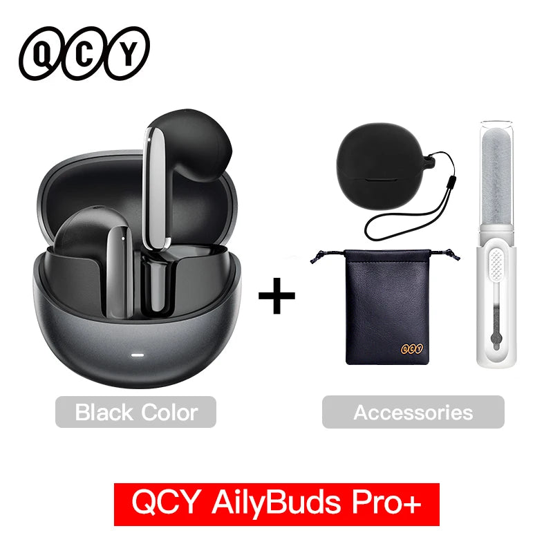 QCY HT10 AilyBuds Pro+ ANC Wireless Earphone Hi-Res Audio with LDAC Bluetooth 5.3 Earbuds 6 Mic AI HD Call Multipoint Connection