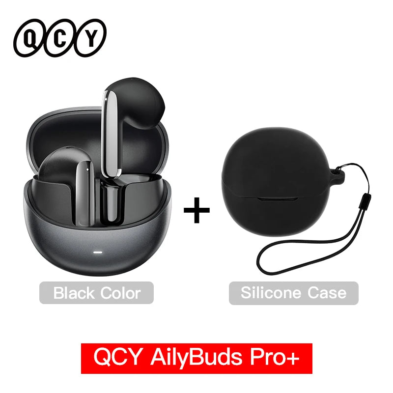 QCY HT10 AilyBuds Pro+ ANC Wireless Earphone Hi-Res Audio with LDAC Bluetooth 5.3 Earbuds 6 Mic AI HD Call Multipoint Connection