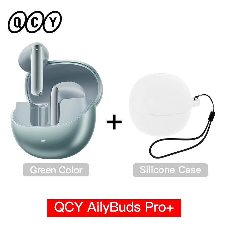 QCY HT10 AilyBuds Pro+ ANC Wireless Earphone Hi-Res Audio with LDAC Bluetooth 5.3 Earbuds 6 Mic AI HD Call Multipoint Connection