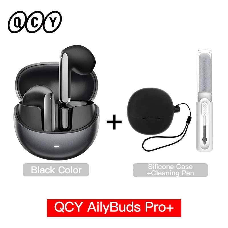 QCY HT10 AilyBuds Pro+ ANC Wireless Earphone Hi-Res Audio with LDAC Bluetooth 5.3 Earbuds 6 Mic AI HD Call Multipoint Connection