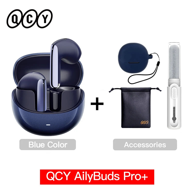 QCY HT10 AilyBuds Pro+ ANC Wireless Earphone Hi-Res Audio with LDAC Bluetooth 5.3 Earbuds 6 Mic AI HD Call Multipoint Connection