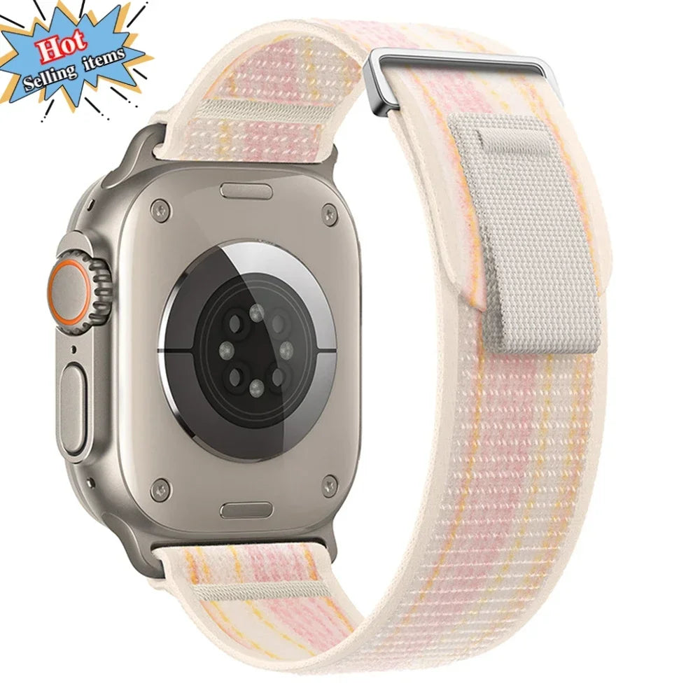 Trail Loop Strap For Apple Watch Ultra 2 49mm Series 10 9 8 7 46mm 45mm 41mm 42mm Sports Nylon Wristband iWatch 6 5 4 SE 44/40mm